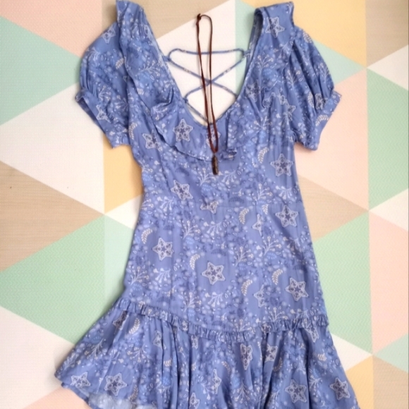 SPELL Celestial Chambray Play Mini Dress M - Picture 3 of 13